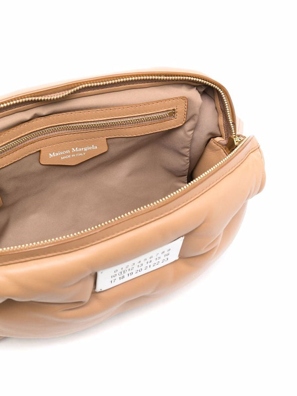 Glam Slam Small Leather Shoulder Bag in Pink - Maison Margiela