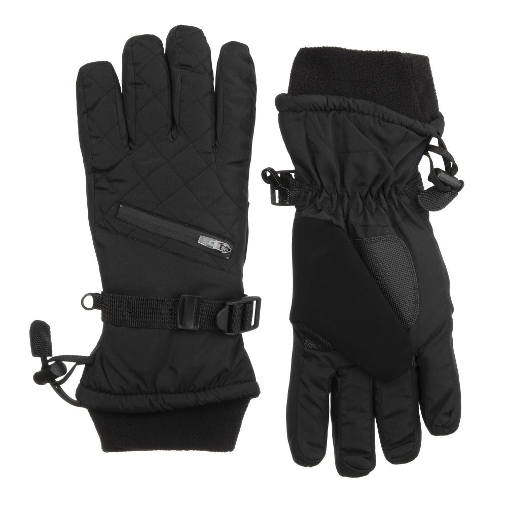 womens black ski gloves