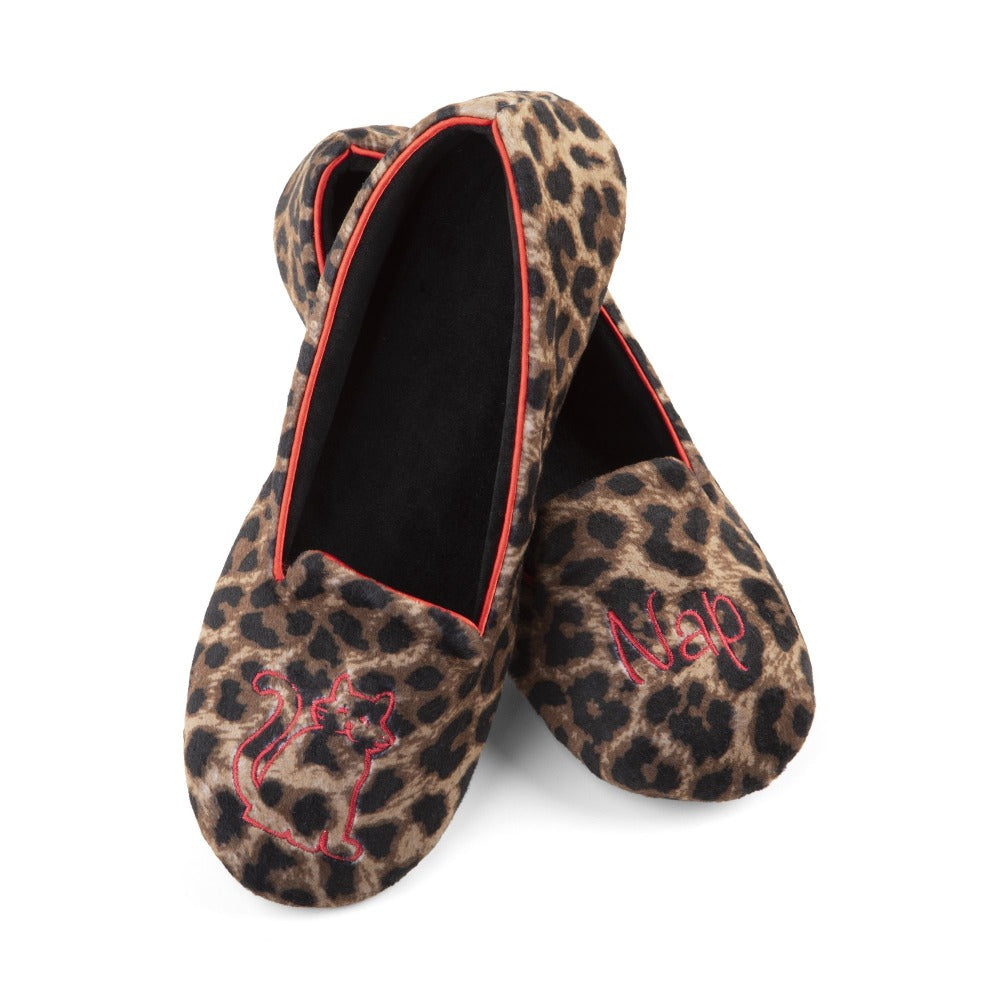 isotoner leopard print slippers