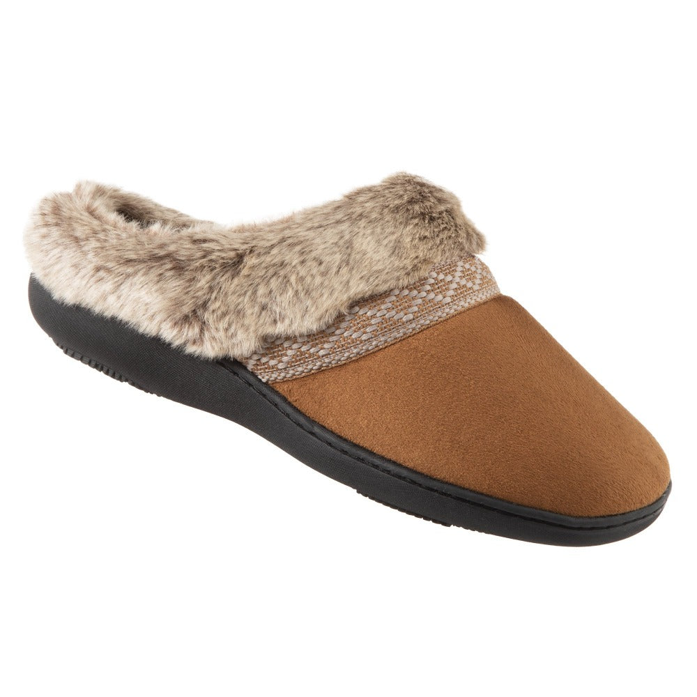 isotoner microsuede bootie slippers with 36 memory foam