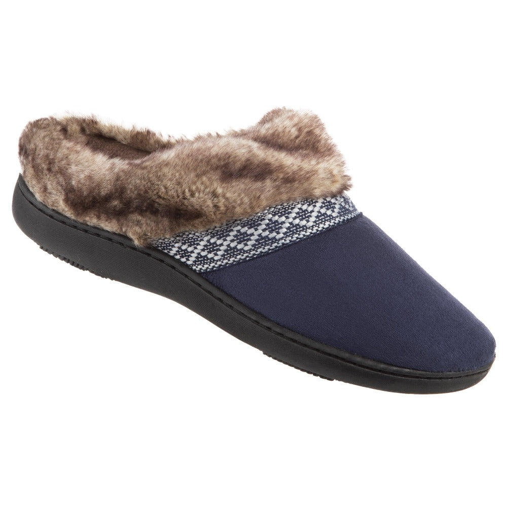 isotoner microsuede bootie slippers with 36 memory foam