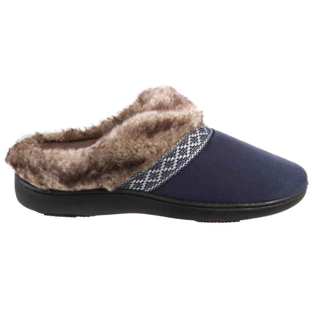 isotoner navy blue slippers