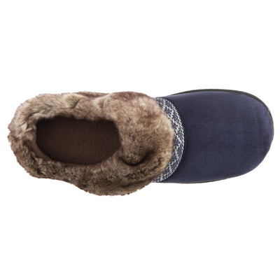 isotoner navy blue slippers