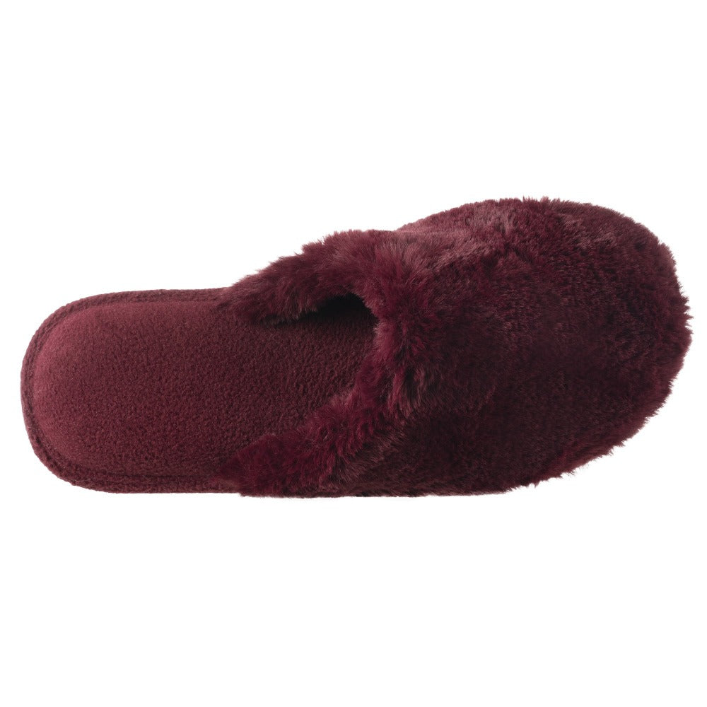 slippers with fur on top