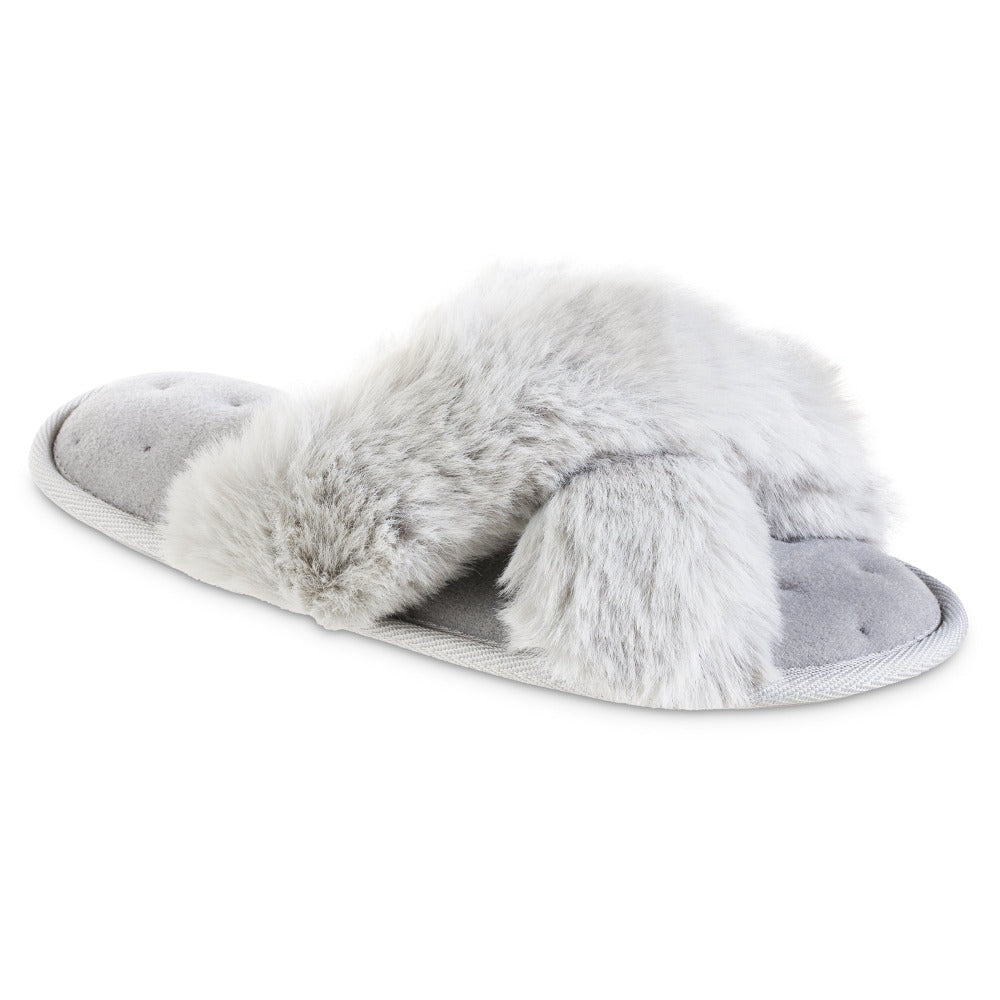 faux fur slip on slippers