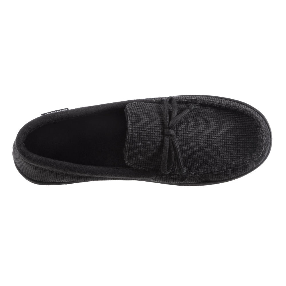 men's isotoner luke boxed corduroy moccasin slippers