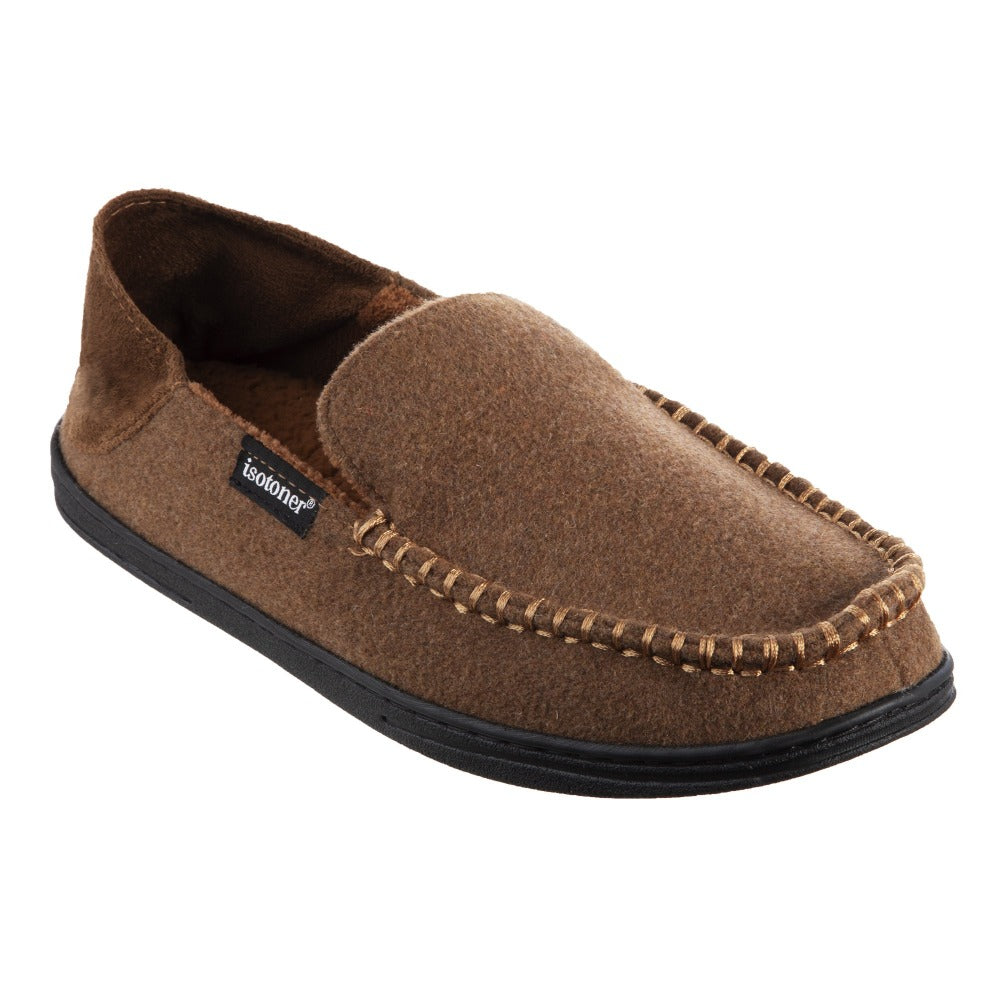 mens unlined moccasin slippers