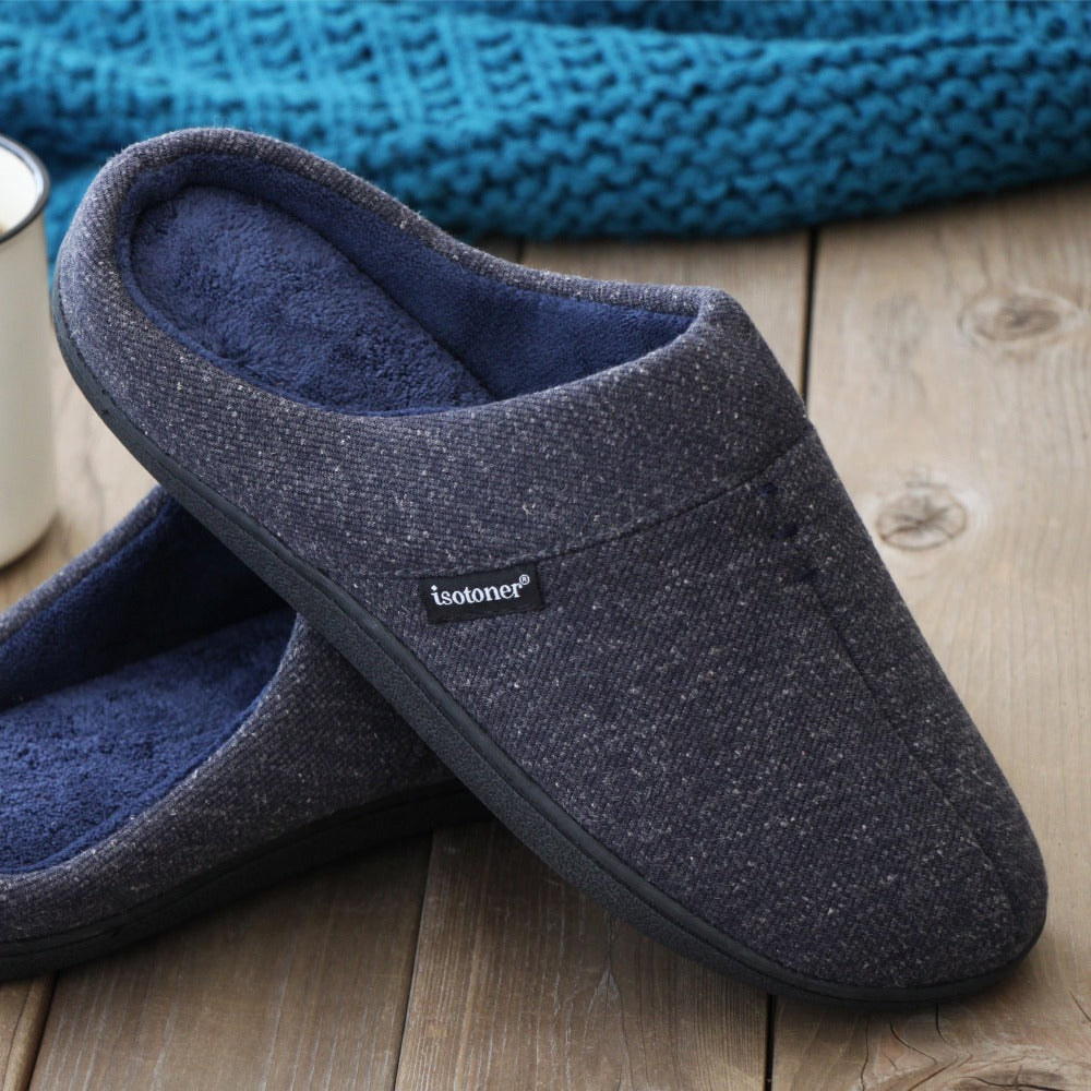 Men's Logan Microsuede Clog Slippers – Isotoner.com USA