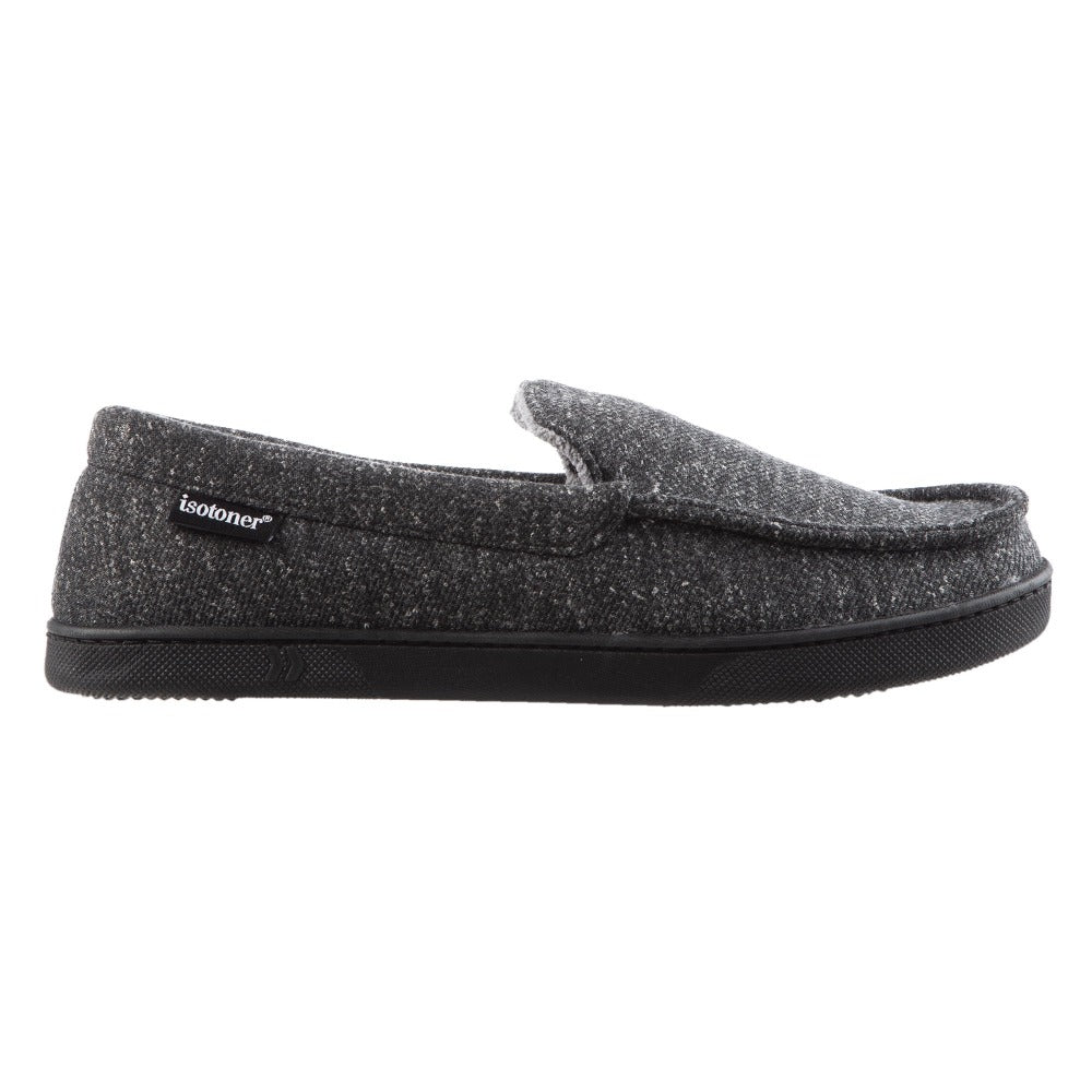 mens grey moccasin slippers