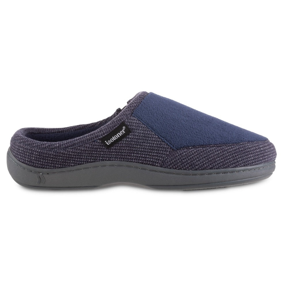 Men's Microterry and Waffle Travis Hoodback Slippers - Isotoner.com USA