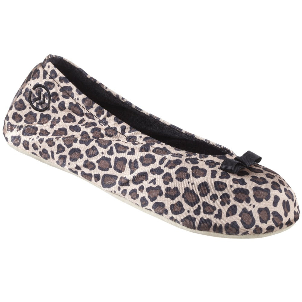 isotoner leopard print slippers