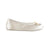 Signature Satin Ballerina Slippers with Suede Sole Cream 6