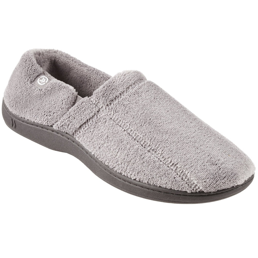 isotoner men's open toe slippers