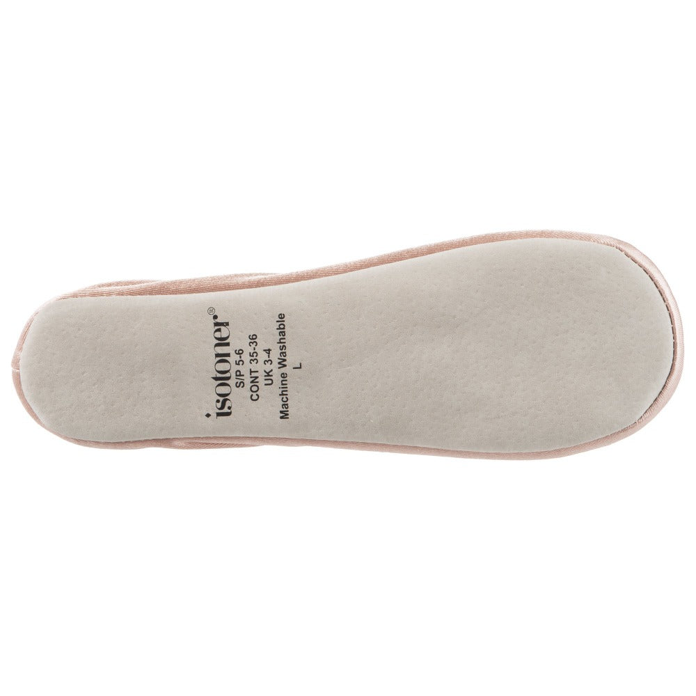 isotoner satin slippers