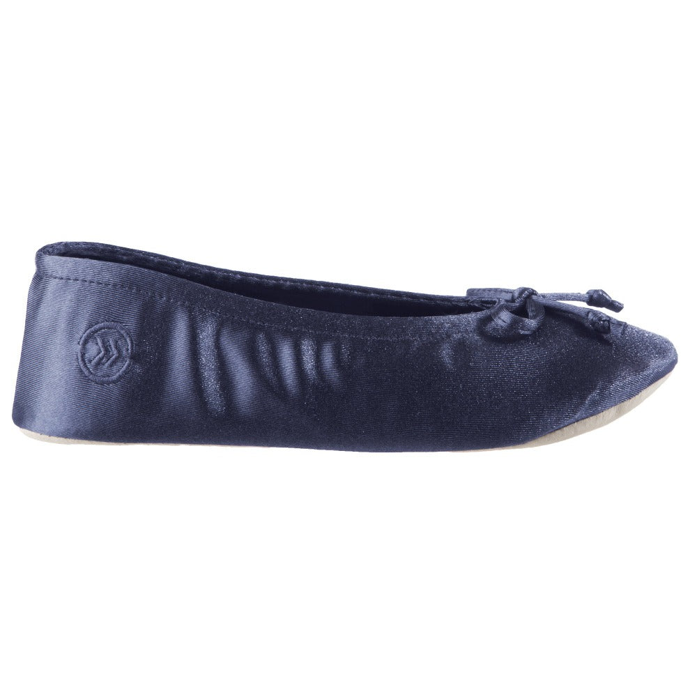 isotoner women's satin ballerina slippers