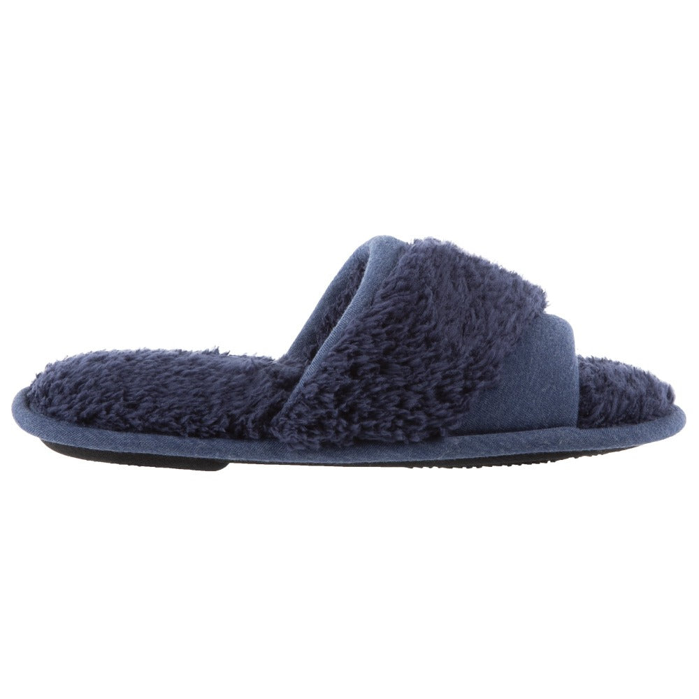 womens navy blue slippers