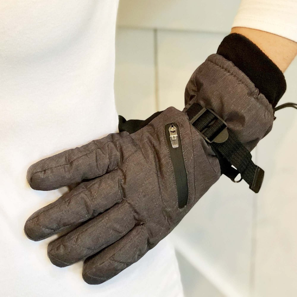 leather ski gloves womens