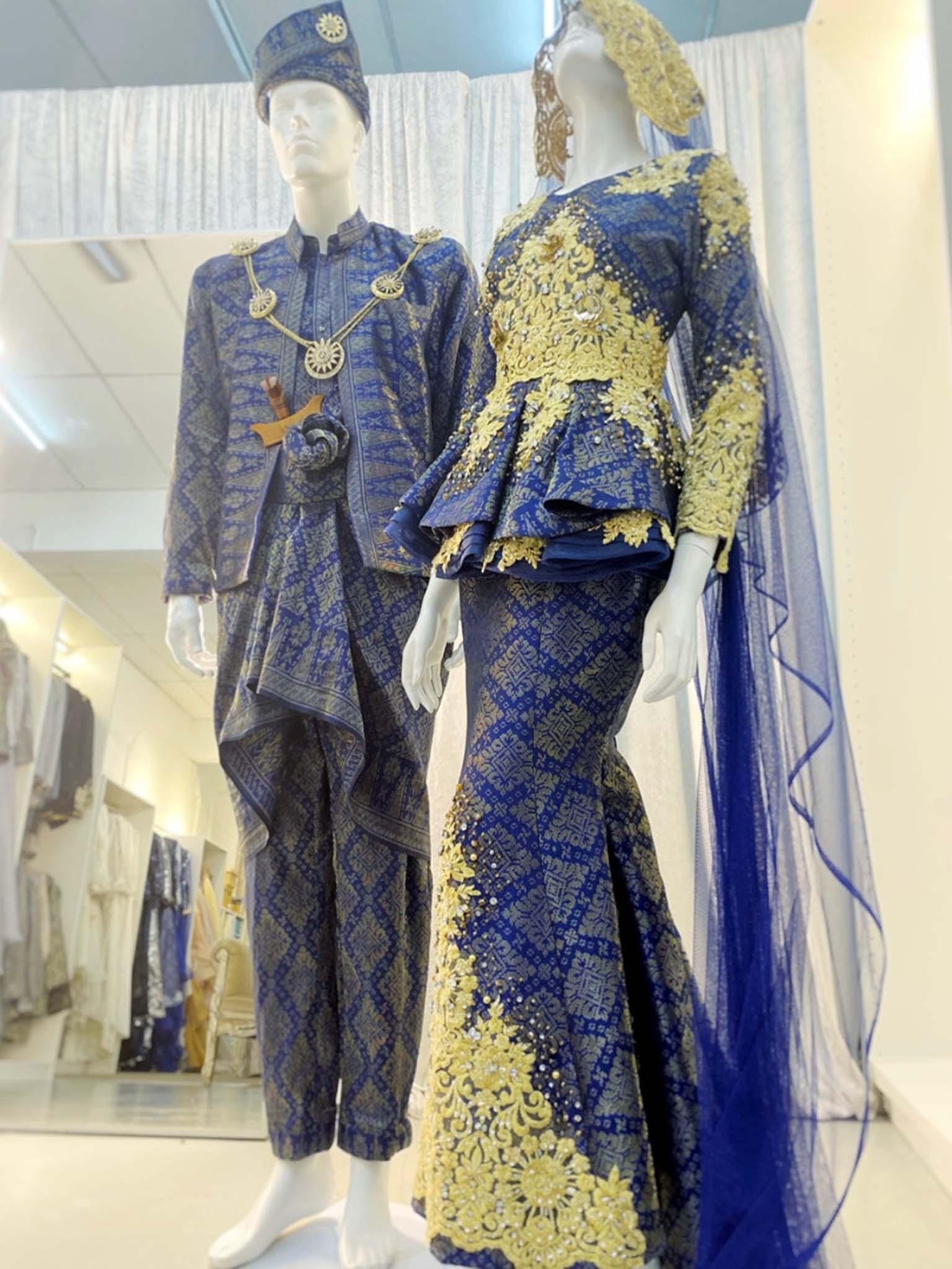 baju pengantin peplum songket