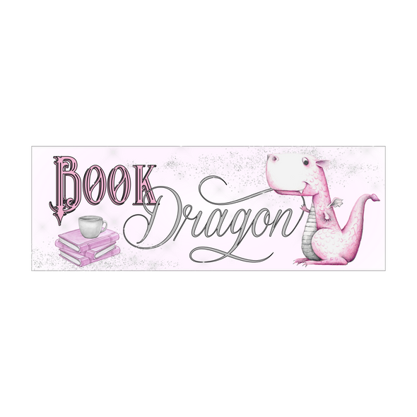 Pink Book Dragon bookmark