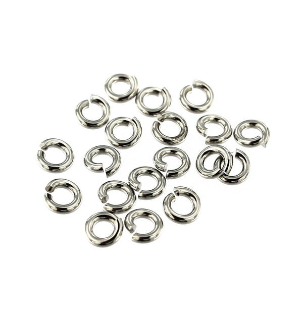 Stainless Steel Jump Rings 10mm - Open 16 Gauge - 100 Rings - J153