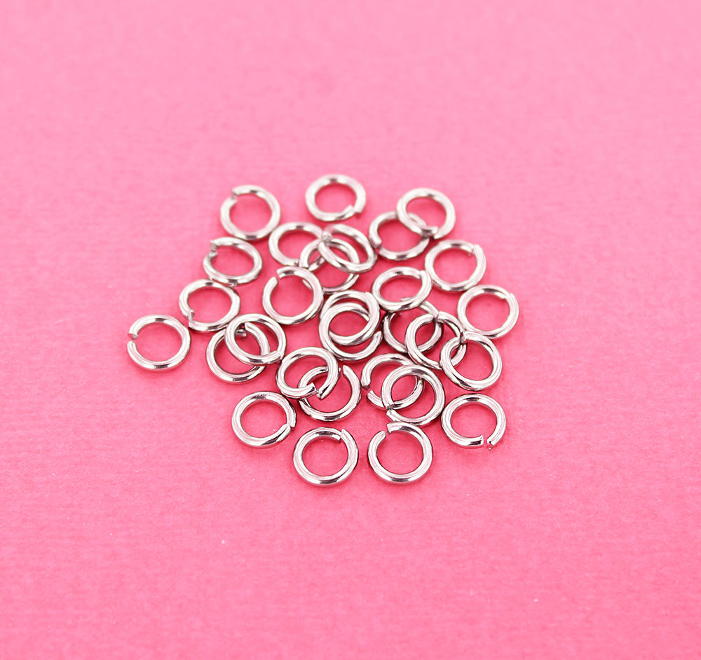 Stainless Steel Jump Rings 8mm x 1.5mm - Open 15 Gauge - 50 Rings - SS