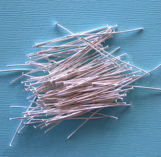 Silver Tone Flat Head Pins - 35mm - 300 Pieces - PIN03