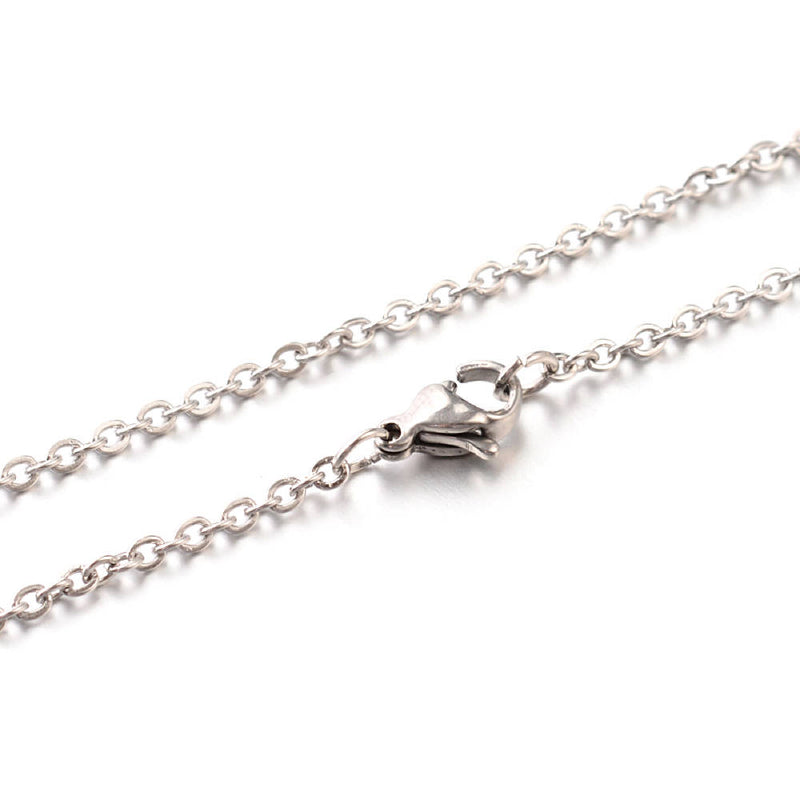 Stainless Steel Cable Chain Necklace 18