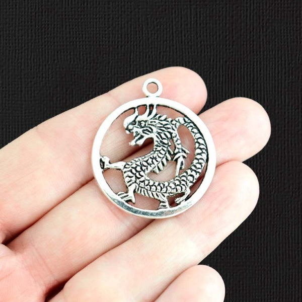 Special Offer - 2 Dragon Charms Antique Silver Tone DRAGON11