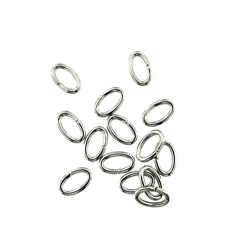 Stainless Steel Oval Jump Rings 8mm x 5mm x 1.2mm - Open 16 Gauge - 20 ...