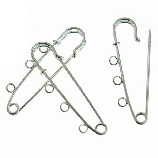Gold Tone Safety Pins - 60mm x 16mm - 2 Pieces - Z946