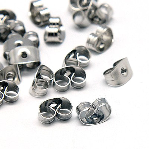 Clear Earring Backs - 4mm - 250 Pieces - Z000