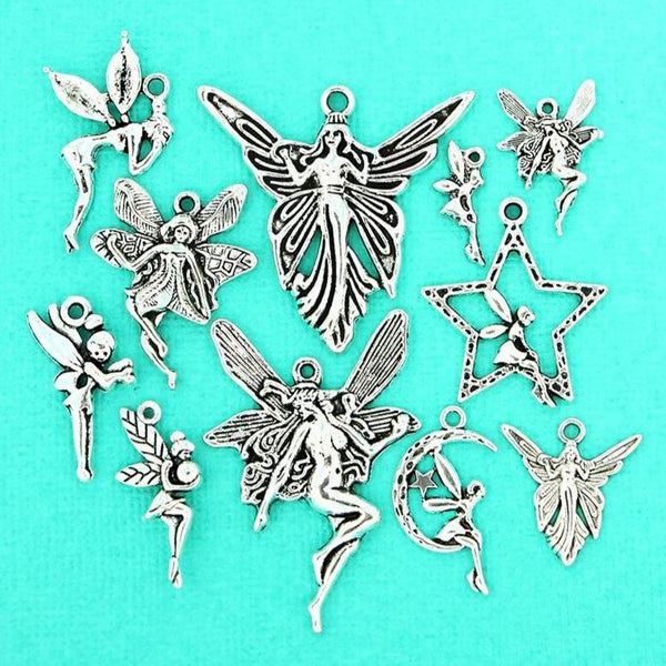 Deluxe Alice in Wonderland Charm Collection Antique Silver Tone 19 Charms - COL049