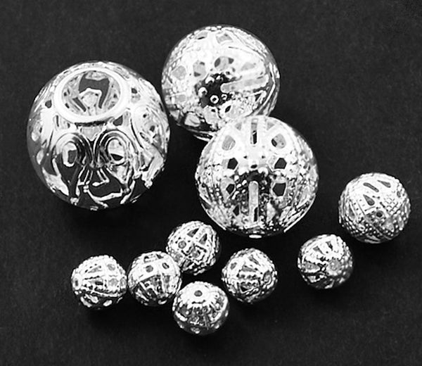 Round Spacer Beads 4mm x 4mm - Silver Tone - 500 Beads- FD232