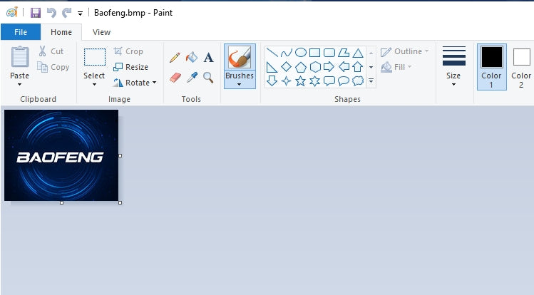 Open Paint and load your desired image