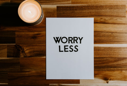 text that says worry less