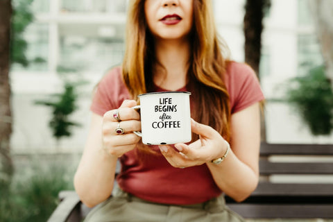 Woman with the coffee mug