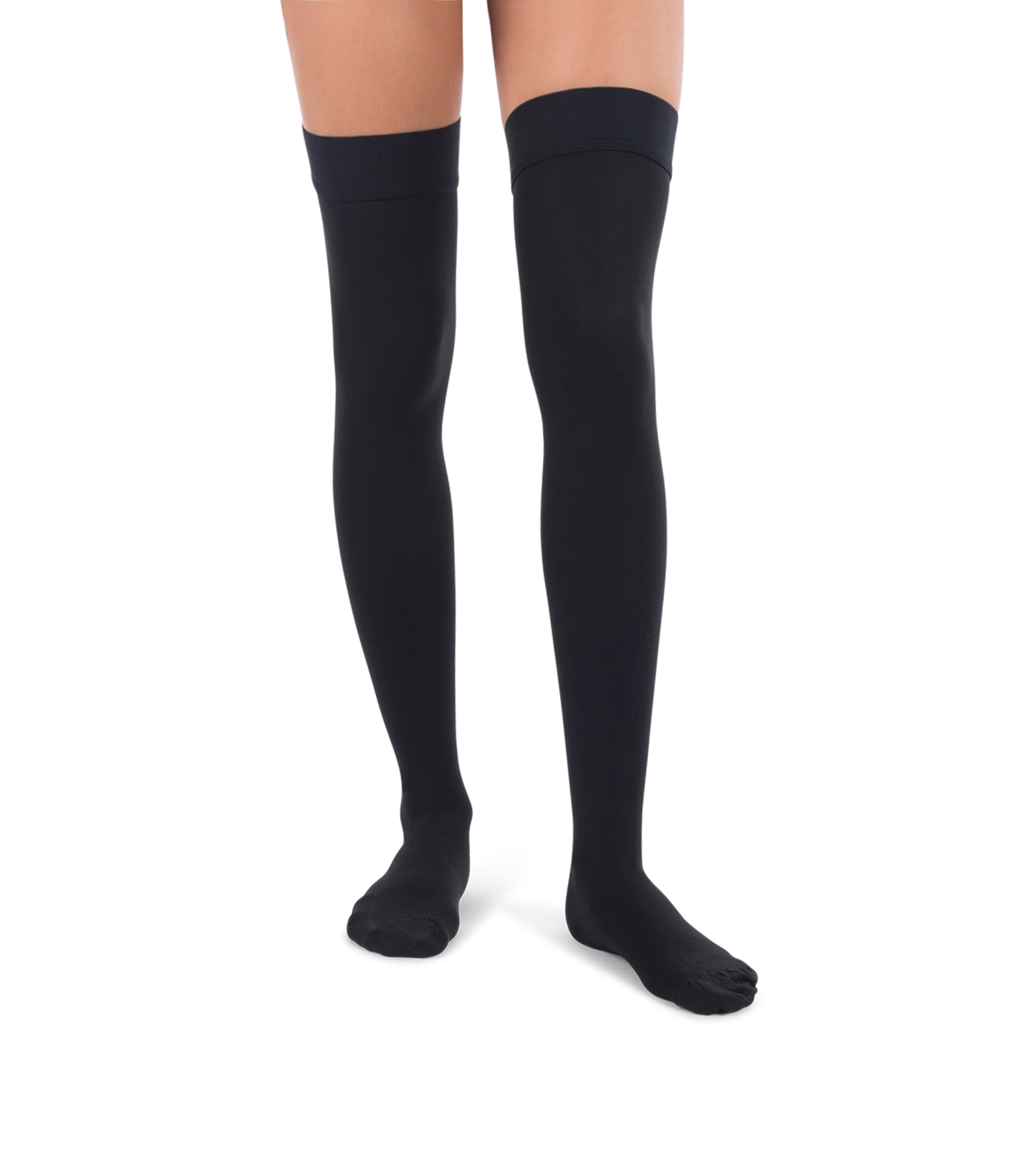 JOMI Thigh High Compression Stockings, 20-30mmHg Surgical Weight Closed Toe 240 - Black / XX-Large