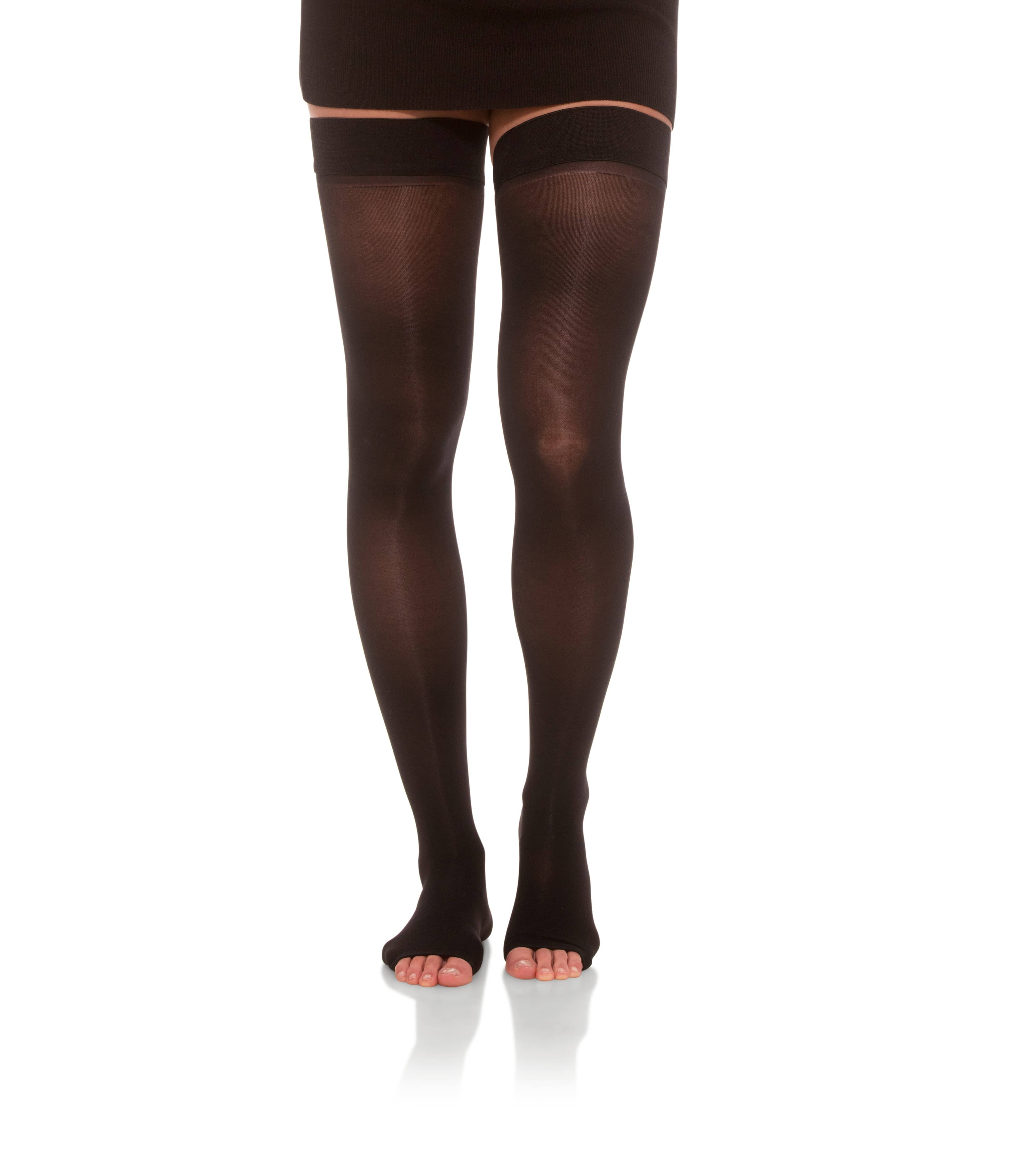 Thigh High Compression Stockings 15 20mmhg Sheer Open Toe 152 