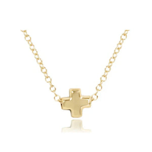 Enewton | 16" Necklace Gold - Signature Cross Small Gold - Honeysuckle Rose Boutique