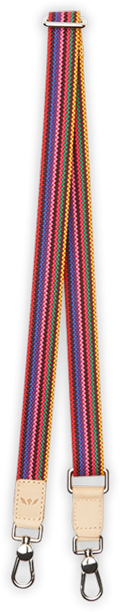 Slim Crossbody Strap-Pink webbing 1" - Honeysuckle Rose Boutique