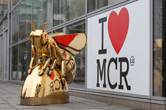Manchester Honey Bee Golden Statue