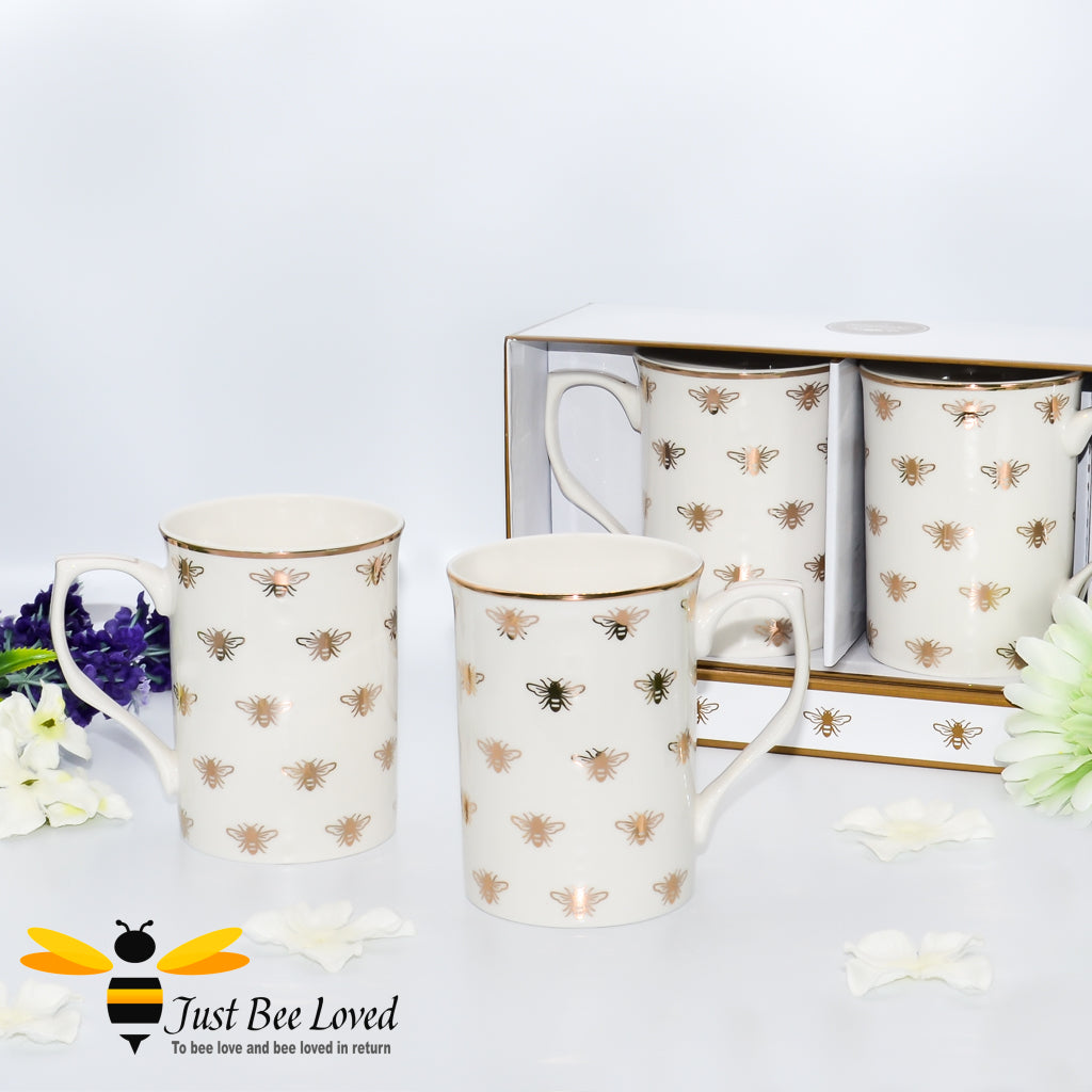 Glittering Queen Bee Set of Two Mugs - Gift Boxed – Just Bee Loved