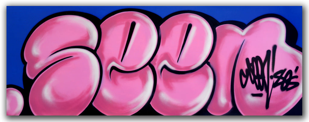 GRAFFITI ARTIST SEEN - "Classic Bubble 4" Aerosol on Canvas | DirtyPilot