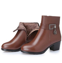 genuine leather   warm boots