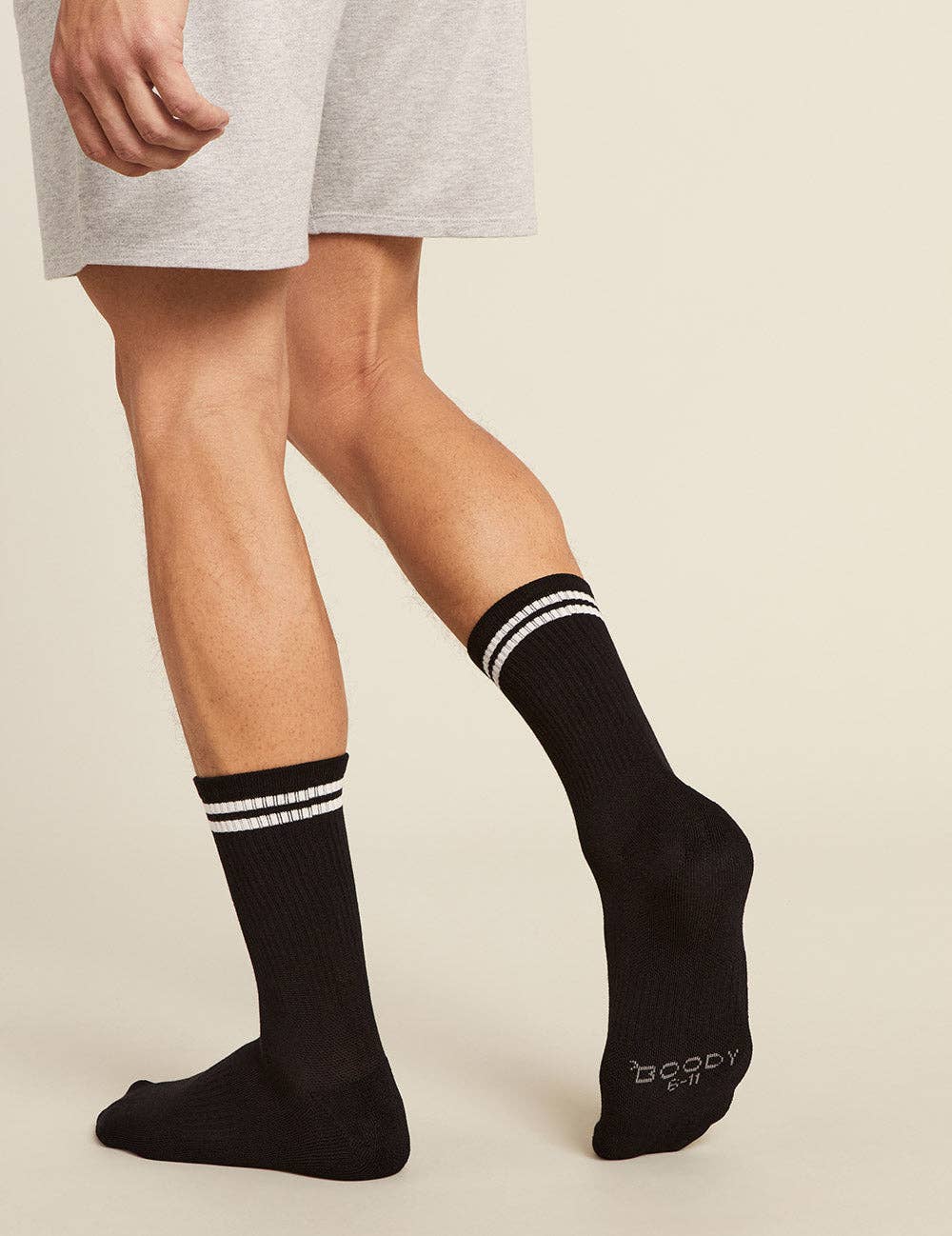 Mens Striped Cushioned Crew Socks