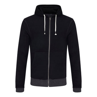 Contrast Zipped Recycled Hoodie