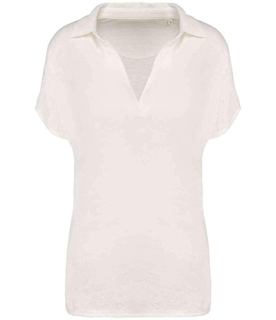 Linen Polo Shirt: Womens