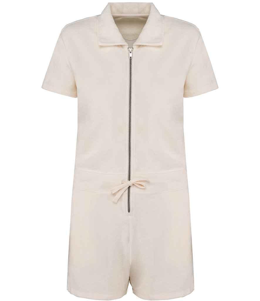 Organic Towel-Feel Zipped Jumpsuit: Womens