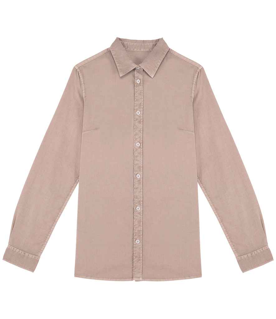 Organic Washed Long Sleeve Shirt: Ladies