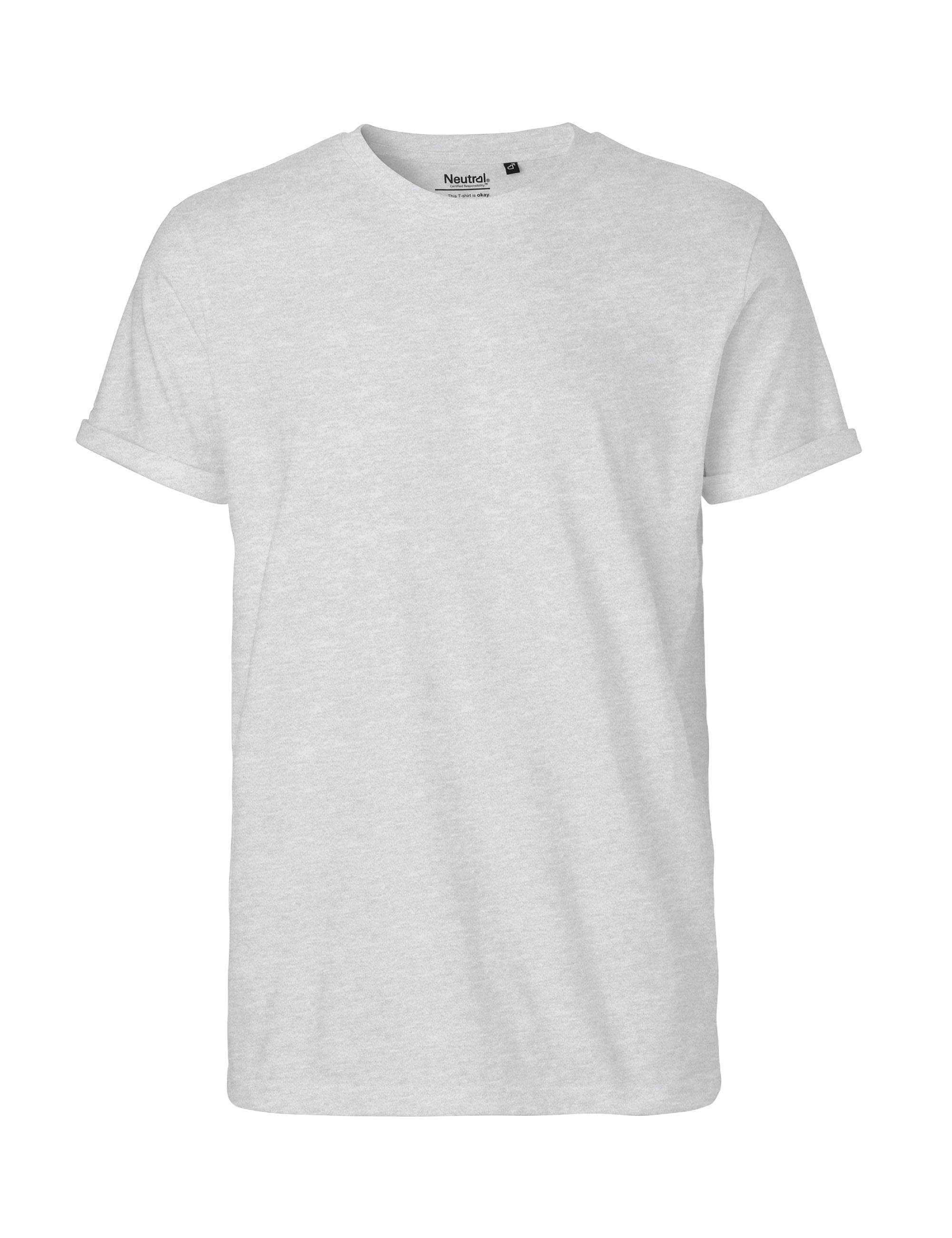 Fairtrade Organic Rolled Sleeve T-shirt: Mens